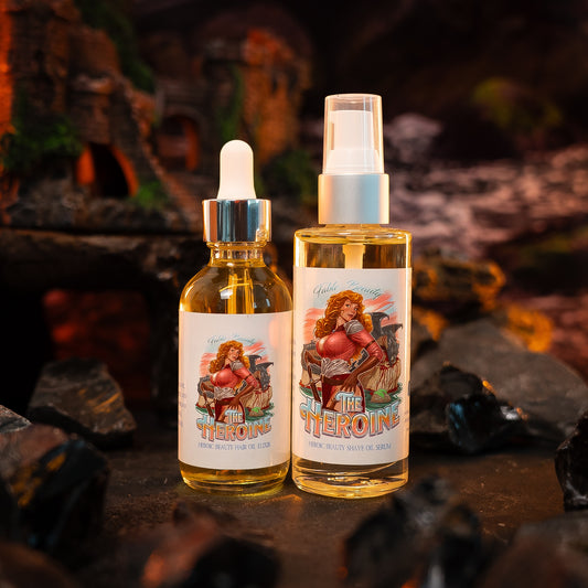 The Heroine - Razor and Radiance Duo - Golden Vanilla Peach, Smoky Leather, Cashmere Musk