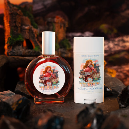 The Heroine - Fragrance & Function Duo - Golden Vanilla Peach, Smoky Leather, Cashmere Musk