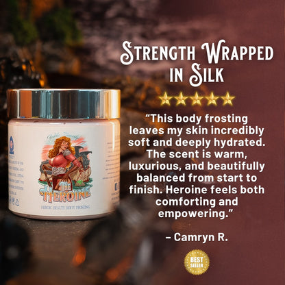The Heroine - Body Frosting - Golden Vanilla Peach, Smoky Leather, Cashmere Musk