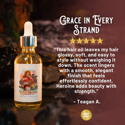 The Heroine - Hair Oil Elixir - Golden Vanilla Peach, Smoky Leather, Cashmere Musk