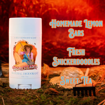 Homesteader - Natural Deodorant - Homemade Lemon Bars, Fresh Snickerdoodles, Sweet Tea