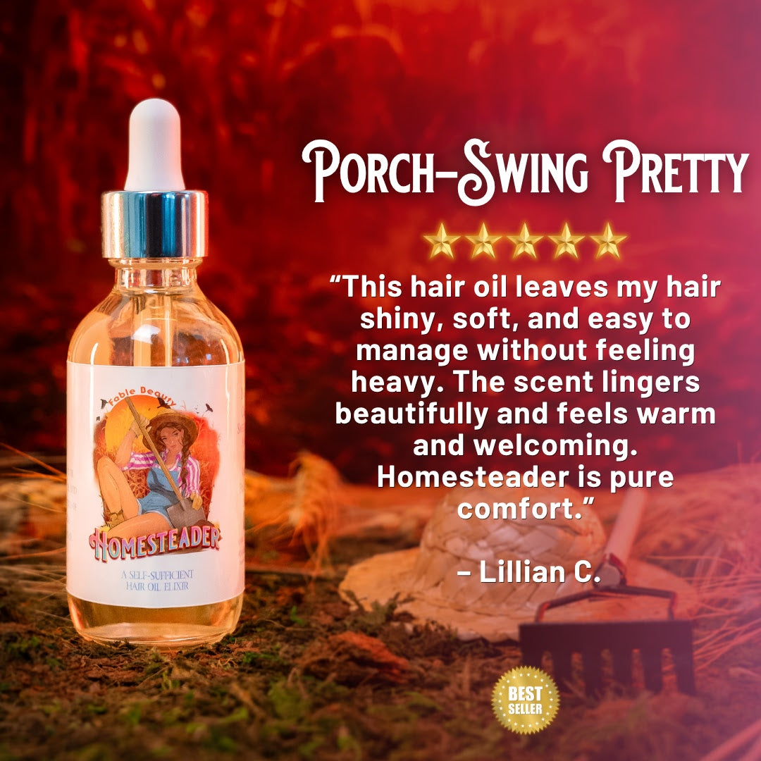 Homesteader - Hair Oil Elixir - Homemade Lemon Bars, Fresh Snickerdoodles, Sweet Tea