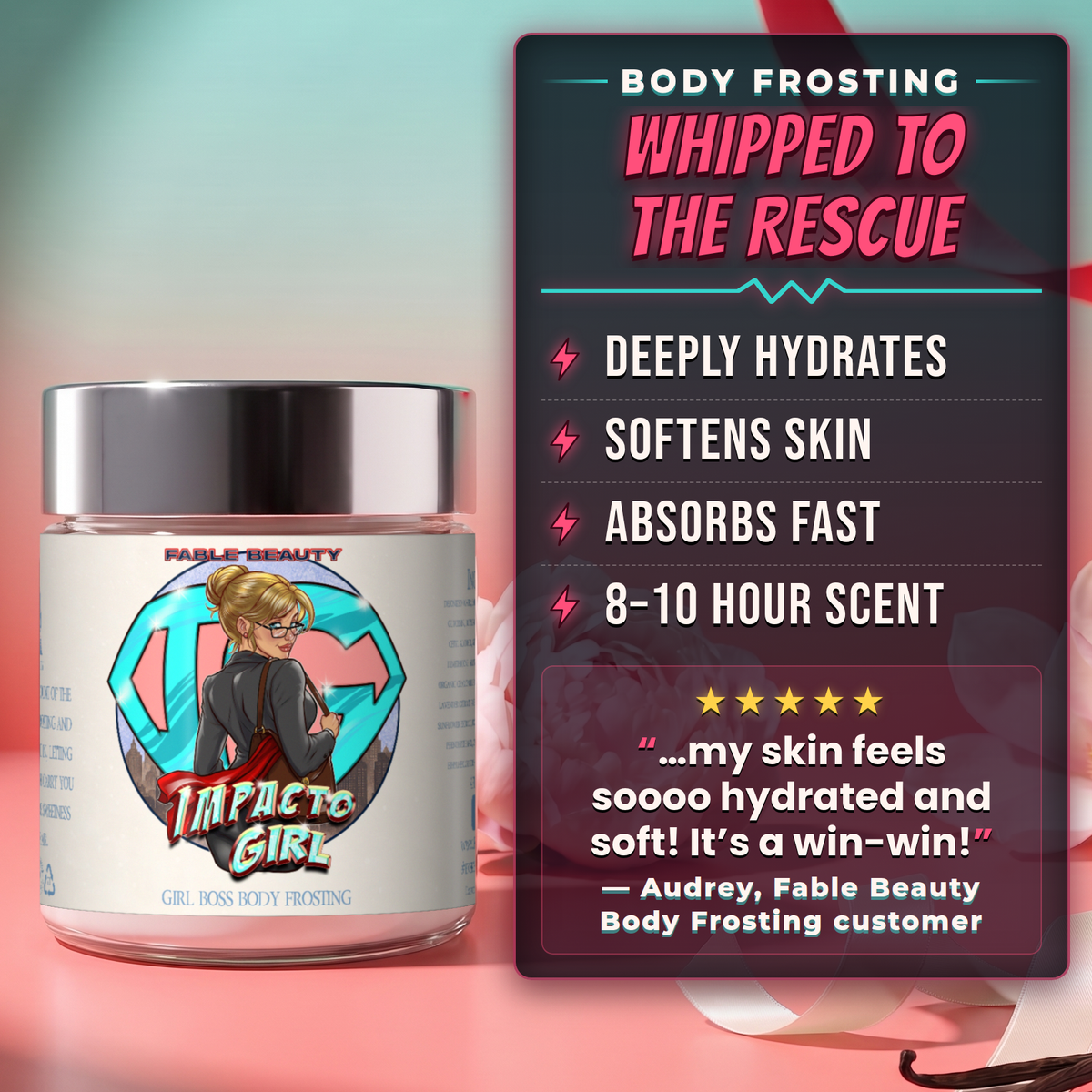 Impacto Girl - Body Frosting - Blush Peony, Silky Vanilla, Delicate Magnolia Blossom