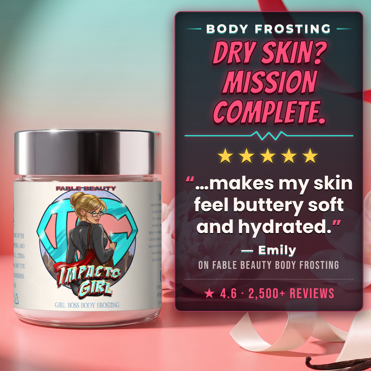 Impacto Girl - Body Frosting - Blush Peony, Silky Vanilla, Delicate Magnolia Blossom
