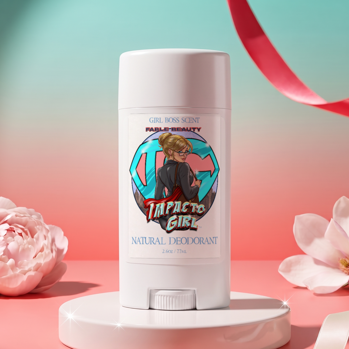 Impacto Girl - Natural Deodorant - Blush Peony, Silky Vanilla, Delicate Magnolia Blossom