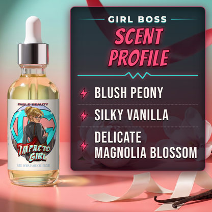 Impacto Girl - Hair Oil Elixir - Blush Peony, Silky Vanilla, Delicate Magnolia Blossom