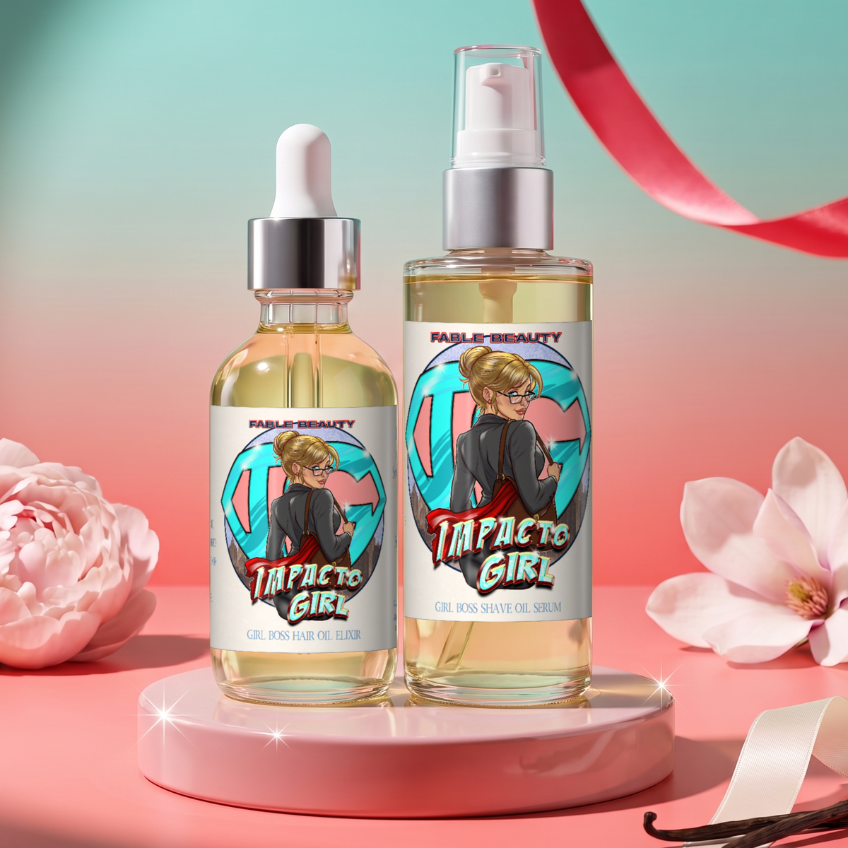 Impacto Girl - Razor and Radiance Duo - Blush Peony, Silky Vanilla, Delicate Magnolia Blossom