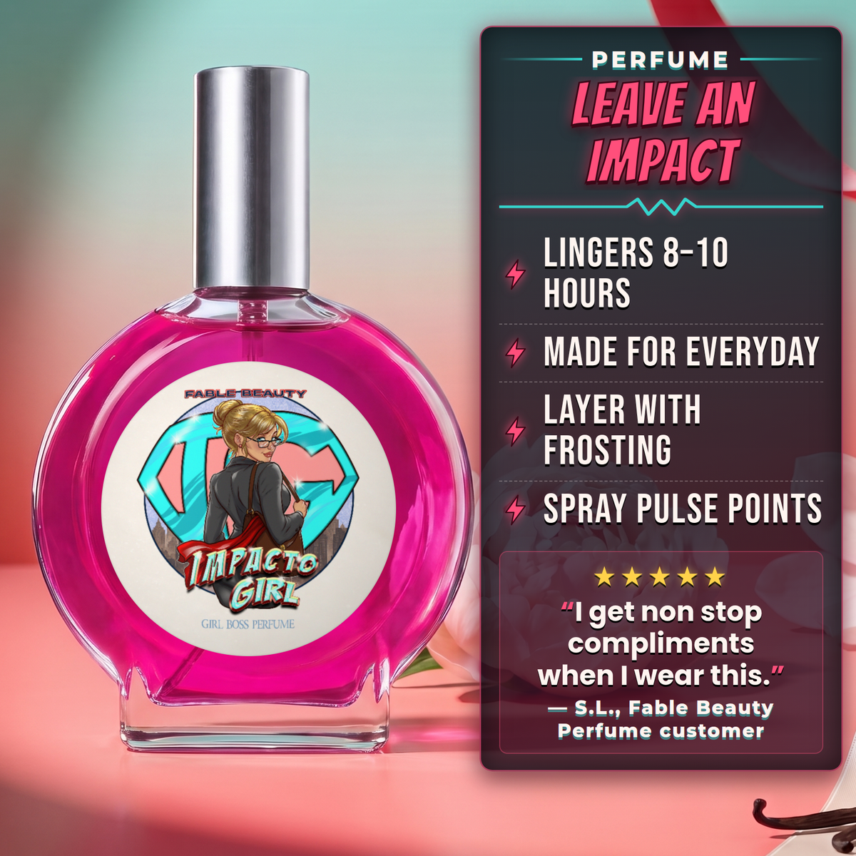 Impacto Girl - Fragrance & Function Duo - Blush Peony, Silky Vanilla, Delicate Magnolia Blossom