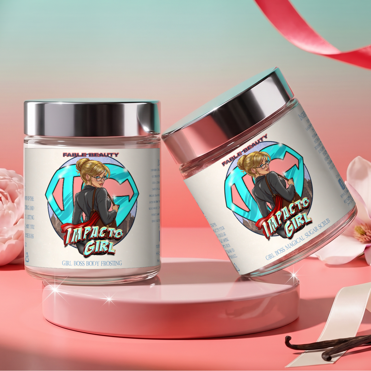 Impacto Girl - Polish & Pamper Duo - Blush Peony, Silky Vanilla, Delicate Magnolia Blossom