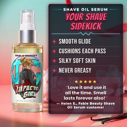 Impacto Girl - Shave Oil Serum - Blush Peony, Silky Vanilla, Delicate Magnolia Blossom