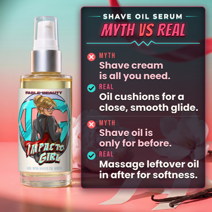 Impacto Girl - Shave Oil Serum - Blush Peony, Silky Vanilla, Delicate Magnolia Blossom