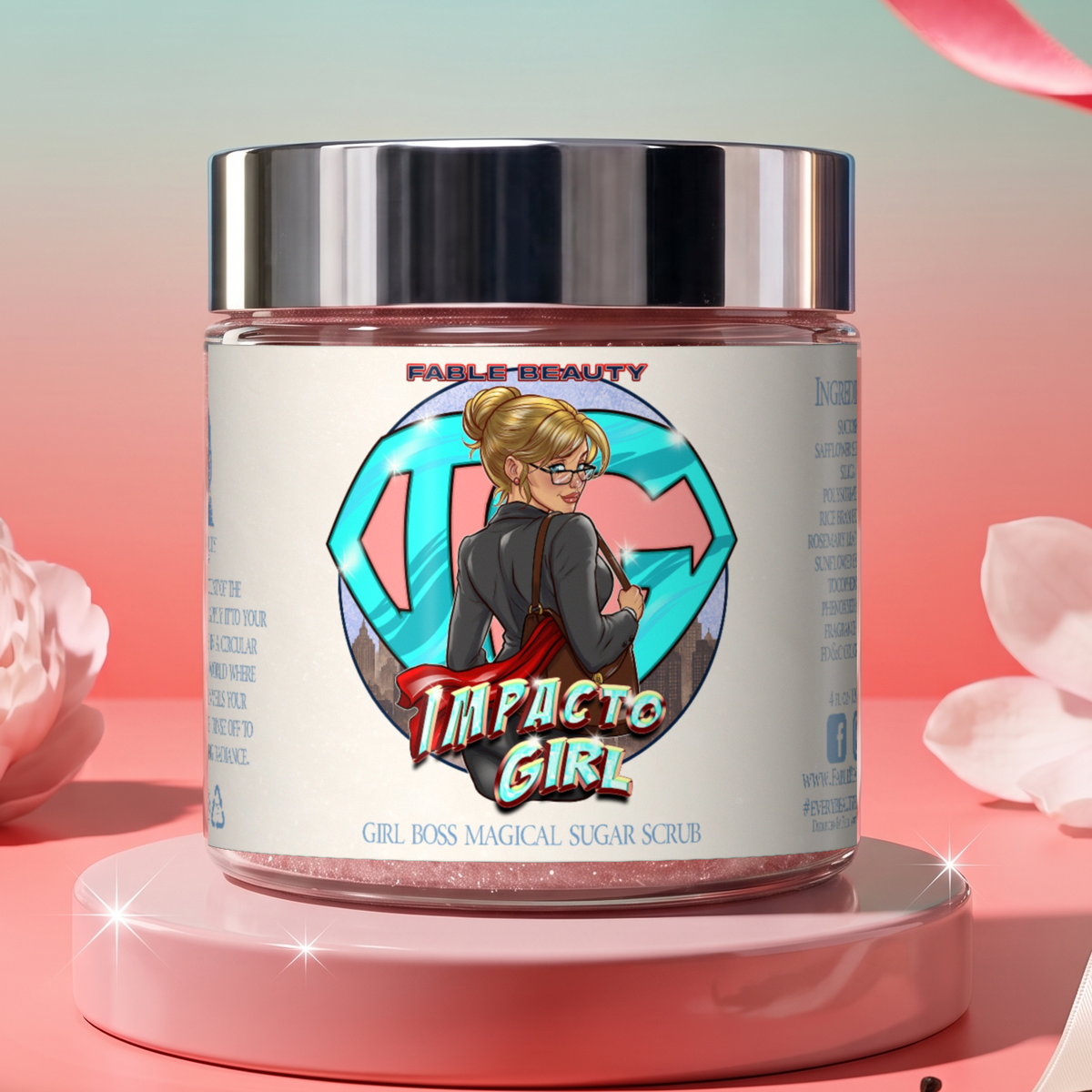 Impacto Girl - Magical Sugar Scrub - Blush Peony, Silky Vanilla, Delicate Magnolia Blossom