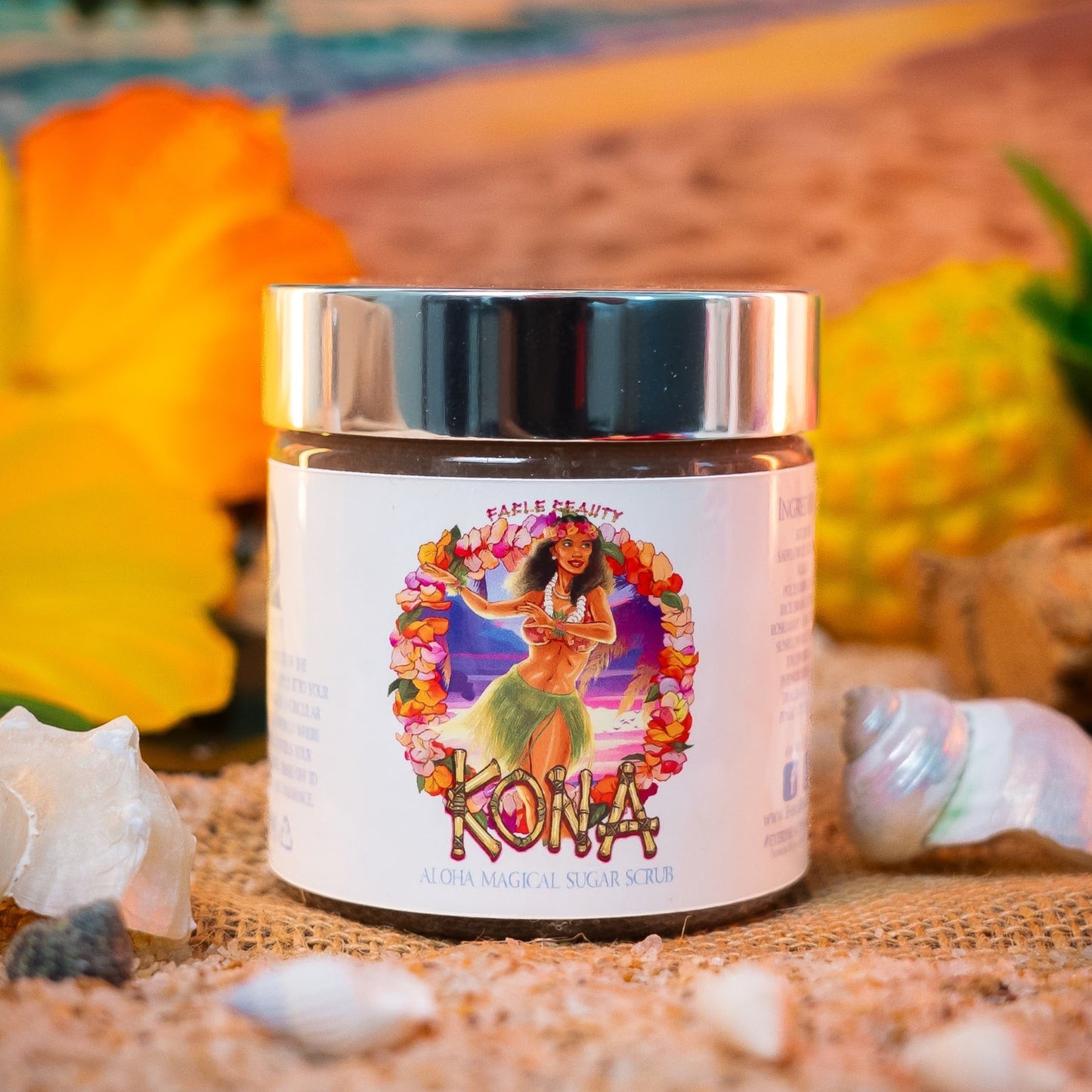 Kona - Magical Sugar Scrub - Sun-Kissed Coffee Beans, Bamboo Coconut Breeze, Silky Almond Cream