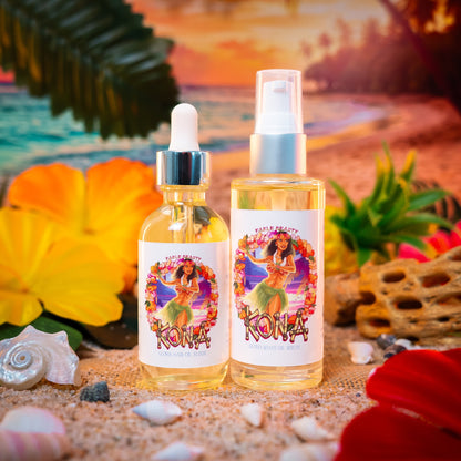 Kona - Razor and Radiance Duo - Sun-Kissed Coffee Beans, Bamboo Coconut Breeze, Silky Almond Cream