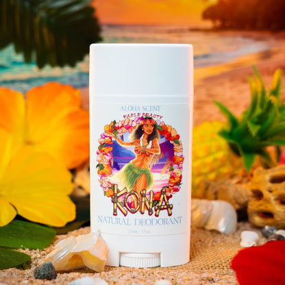 Kona - Natural Deodorant - Sun-Kissed Coffee Beans, Bamboo Coconut Breeze, Silky Almond Cream