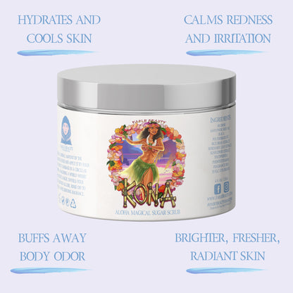 Kona - Magical Sugar Scrub - Sun-Kissed Coffee Beans, Bamboo Coconut Breeze, Silky Almond Cream