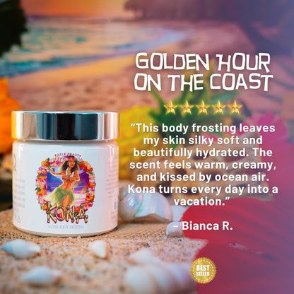 Kona - Body Frosting - Sun-Kissed Coffee Beans, Bamboo Coconut Breeze, Silky Almond Cream