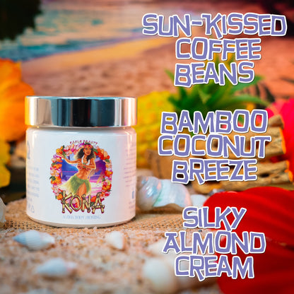 Kona - Body Frosting - Sun-Kissed Coffee Beans, Bamboo Coconut Breeze, Silky Almond Cream