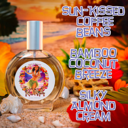 Kona - Perfume - Sun-Kissed Coffee Beans, Bamboo Coconut Breeze, Silky Almond Cream