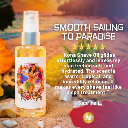Kona - Razor and Radiance Duo - Sun-Kissed Coffee Beans, Bamboo Coconut Breeze, Silky Almond Cream