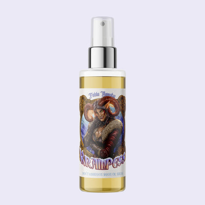 Krampess - Shave Oil Serum - Dark Evergreens, Winter Berries, Icy Musk, Snow Covered Peaches