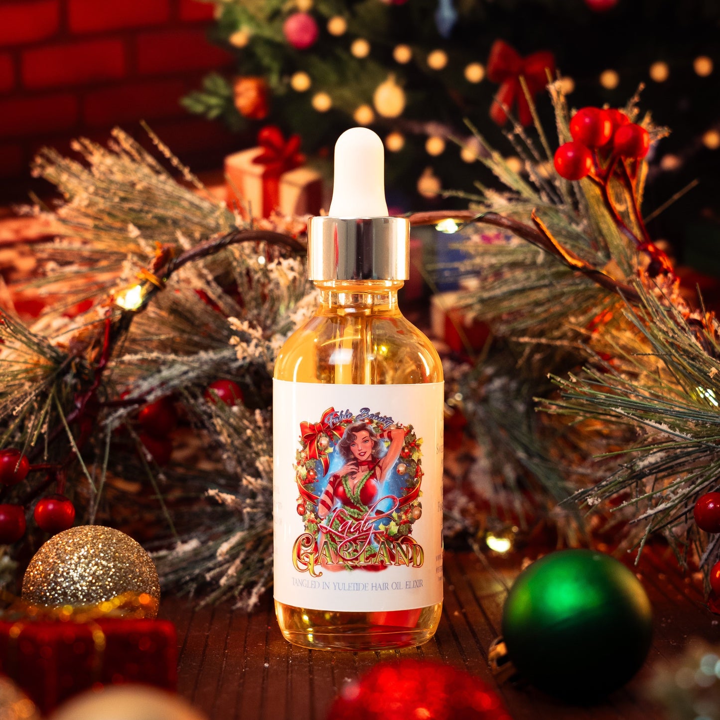 Lady Garland - Hair Oil Elixir - Frosted Pine & Sugary Red Raspberries