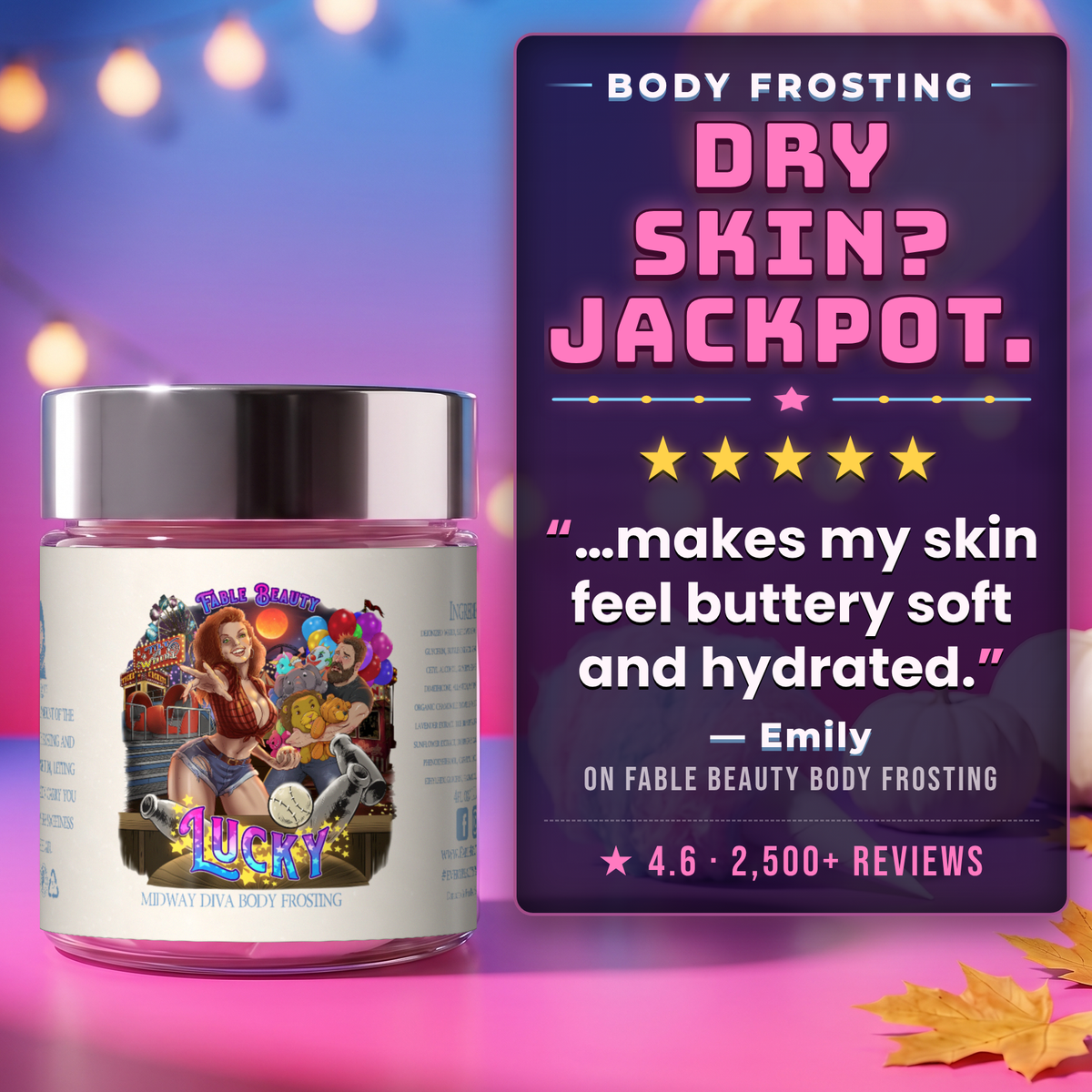 Lucky - Body Frosting - Spun Cotton Candy, White Pumpkin, Soft Maple