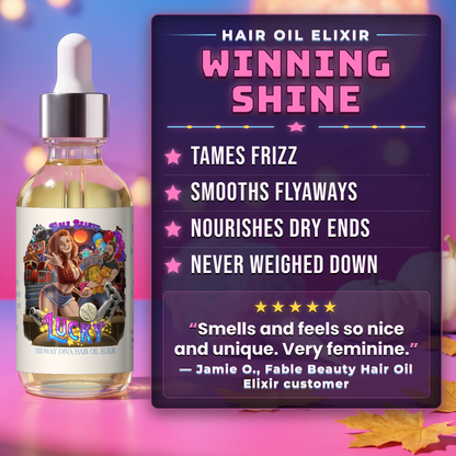 Lucky - Hair Oil Elixir - Spun Cotton Candy, White Pumpkin, Soft Maple