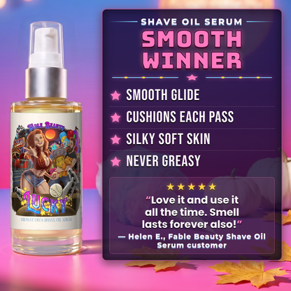 Lucky - Shave Oil Serum - Spun Cotton Candy, White Pumpkin, Soft Maple