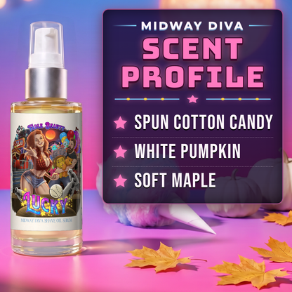 Lucky - Shave Oil Serum - Spun Cotton Candy, White Pumpkin, Soft Maple
