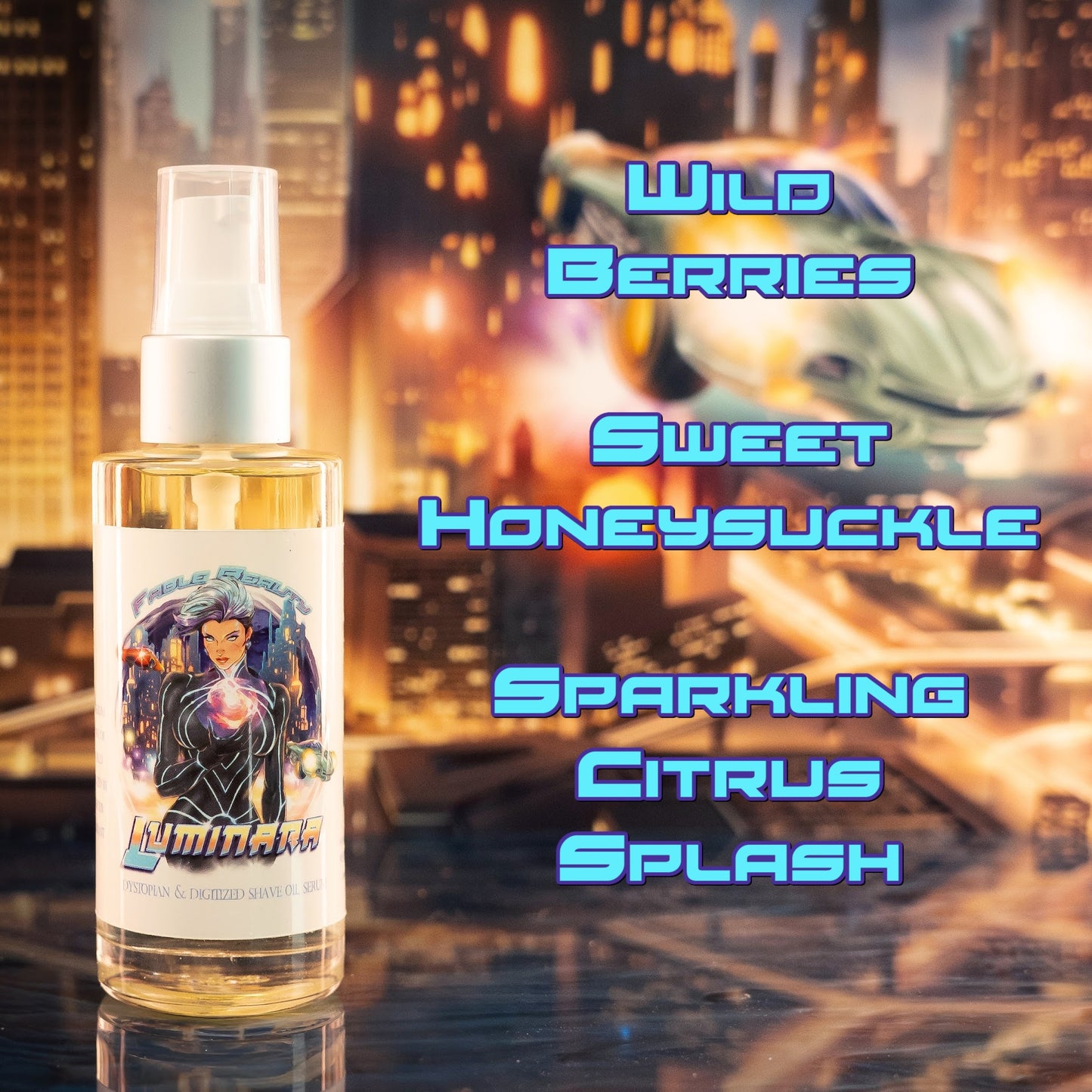 Luminara - Shave Oil Serum - Wild Berries, Sweet Honeysuckle, Sparkling Citrus Splash