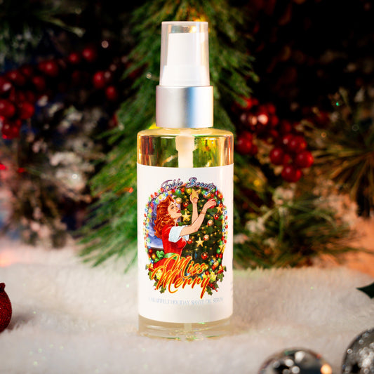 Miss Merry - Shave Oil Serum - Apple Spice, Cranberry Marmalade, Cozy Christmas Tree