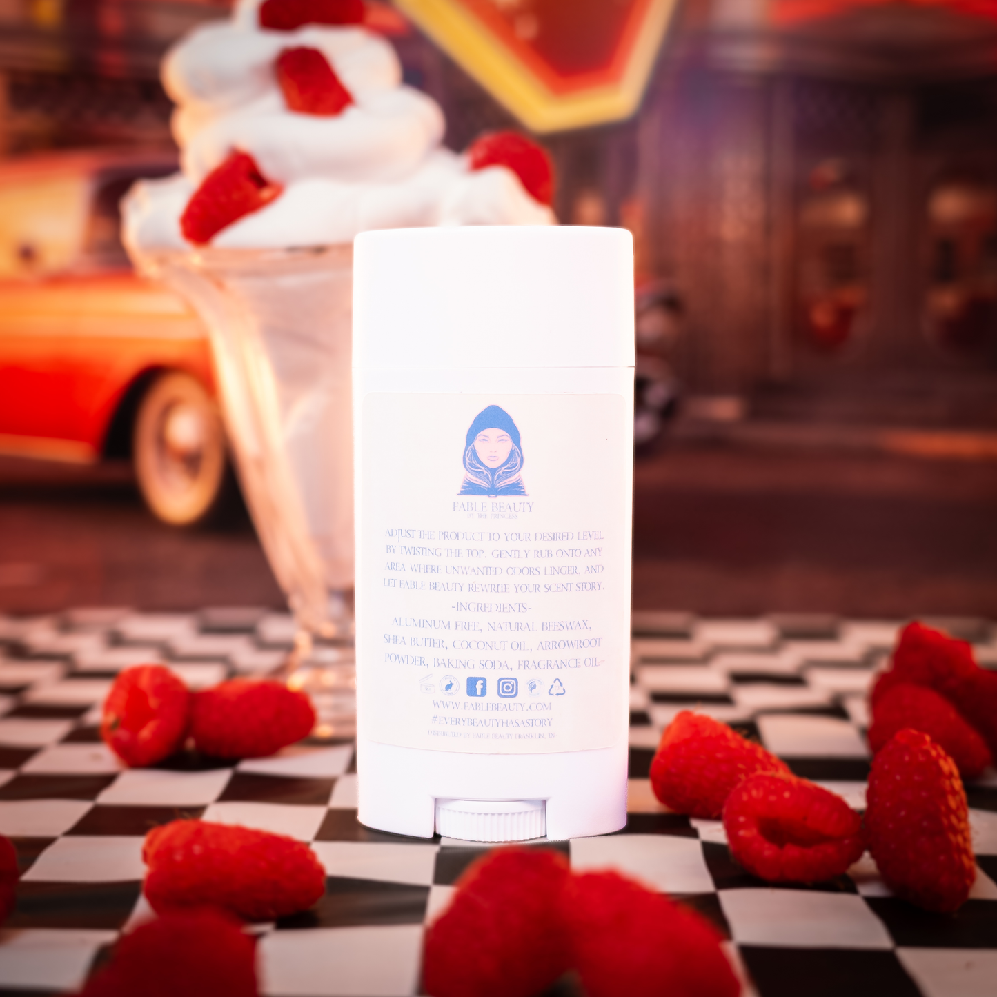 Malt Shop Molly - Natural Deodorant - Vanilla Bean Ice Cream, Raspberry Swirl, Sweet Whipped Cream