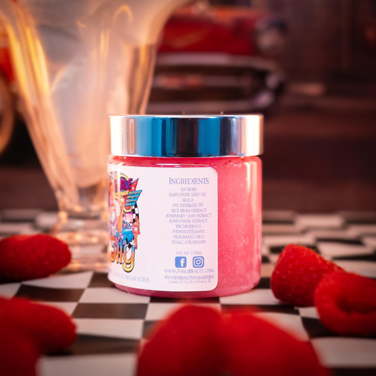 Malt Shop Molly - Magical Sugar Scrub - Vanilla Bean Ice Cream, Raspberry Swirl, Sweet Whipped Cream