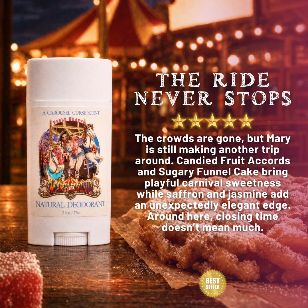 Mary Go Round - Natural Deodorant - Mesmerizing Saffron & Jasmine, Candied Fruit Accords, Sugary Funnel Cake