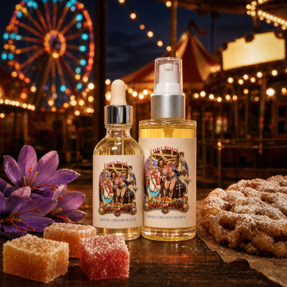 Mary Go Round - Razor and Radiance Duo - Mesmerizing Saffron & Jasmine, Candied Fruit Accords, Sugary Funnel Cake