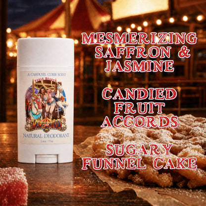 Mary Go Round - Natural Deodorant - Mesmerizing Saffron & Jasmine, Candied Fruit Accords, Sugary Funnel Cake