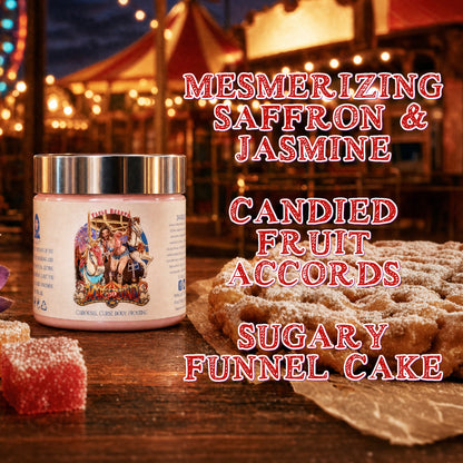 Mary Go Round - Polish & Pamper Duo - Mesmerizing Saffron & Jasmine, Candied Fruit Accords, Sugary Funnel Cake