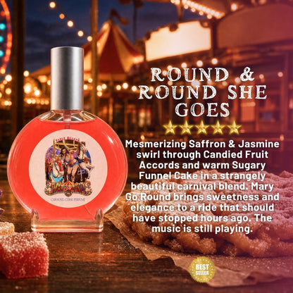 Mary Go Round - Perfume - Mesmerizing Saffron & Jasmine, Candied Fruit Accords, Sugary Funnel Cake