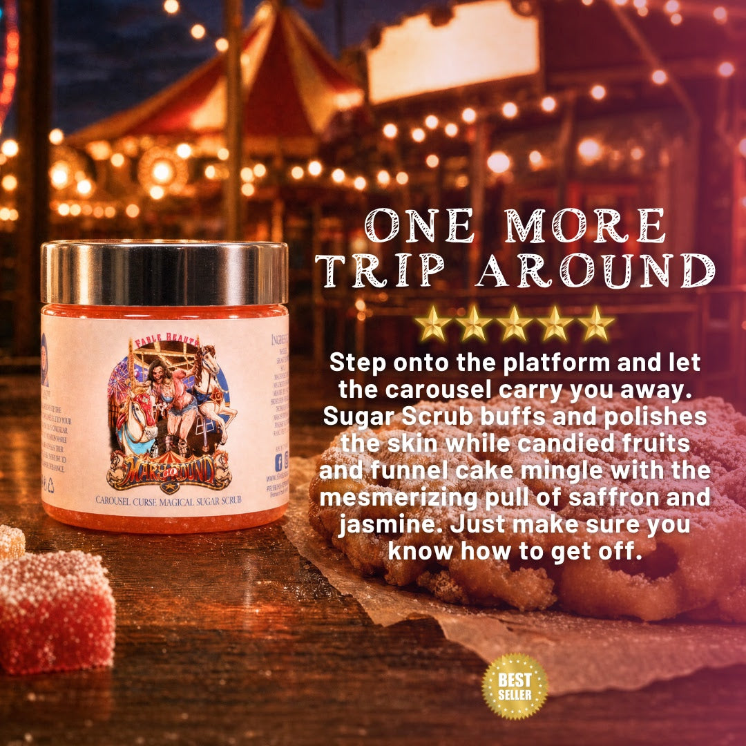 Mary Go Round - Polish & Pamper Duo - Mesmerizing Saffron & Jasmine, Candied Fruit Accords, Sugary Funnel Cake