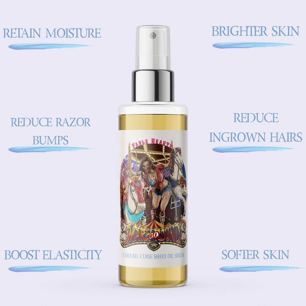 Mary Go Round - Shave Oil Serum - Mesmerizing Saffron & Jasmine, Candied Fruit Accords, Sugary Funnel Cake