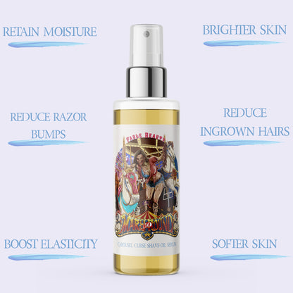 Mary Go Round - Shave Oil Serum - Mesmerizing Saffron & Jasmine, Candied Fruit Accords, Sugary Funnel Cake
