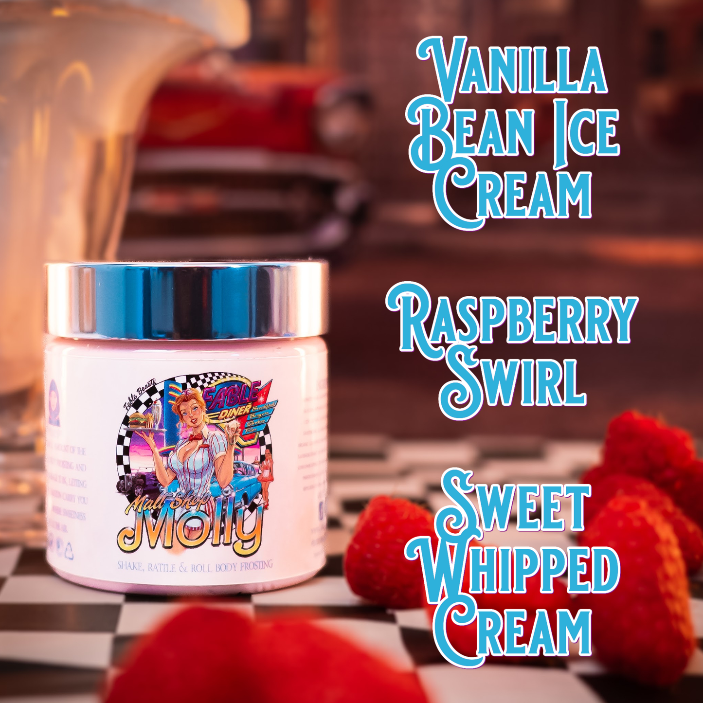 Malt Shop Molly - Polish & Pamper Duo - Vanilla Bean Ice Cream, Raspberry Swirl, Sweet Whipped Cream