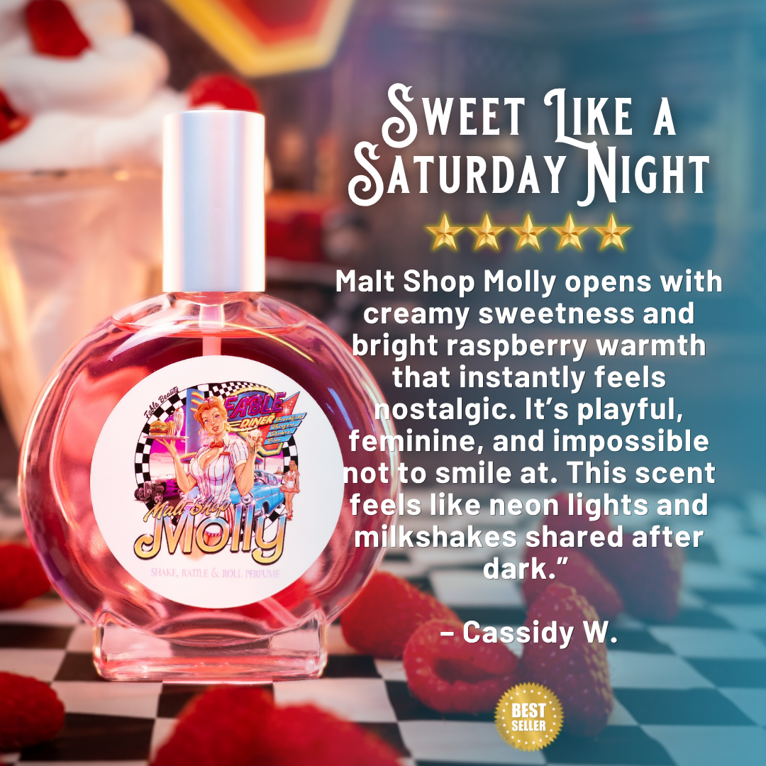 Malt Shop Molly - Beauty Box - Vanilla Bean Ice Cream, Raspberry Swirl, Sweet Whipped Cream