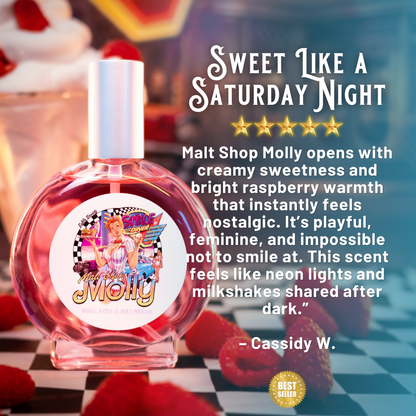 Malt Shop Molly - Beauty Box - Vanilla Bean Ice Cream, Raspberry Swirl, Sweet Whipped Cream