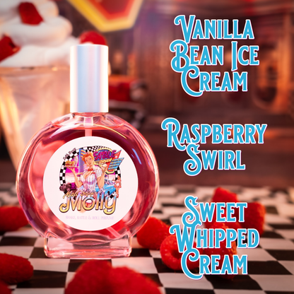 Malt Shop Molly - Fragrance & Function Duo - Vanilla Bean Ice Cream, Raspberry Swirl, Sweet Whipped Cream