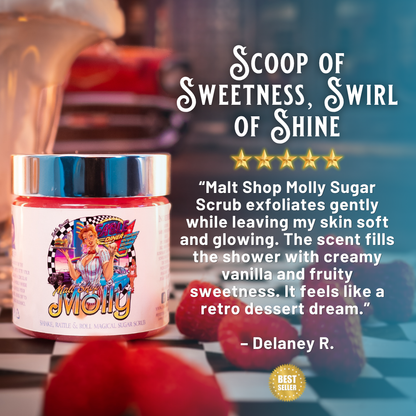 Malt Shop Molly - Polish & Pamper Duo - Vanilla Bean Ice Cream, Raspberry Swirl, Sweet Whipped Cream