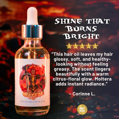 Moltera - Hair Oil Elixir -Blazing Pomelo, Mythic Jasmine , Ripe Apricot