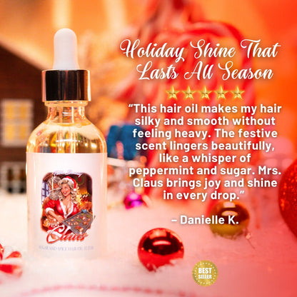 Mrs Claus - Hair Oil Elixir - Vanilla Sugar, Citrus Mist, Peppermint Bark