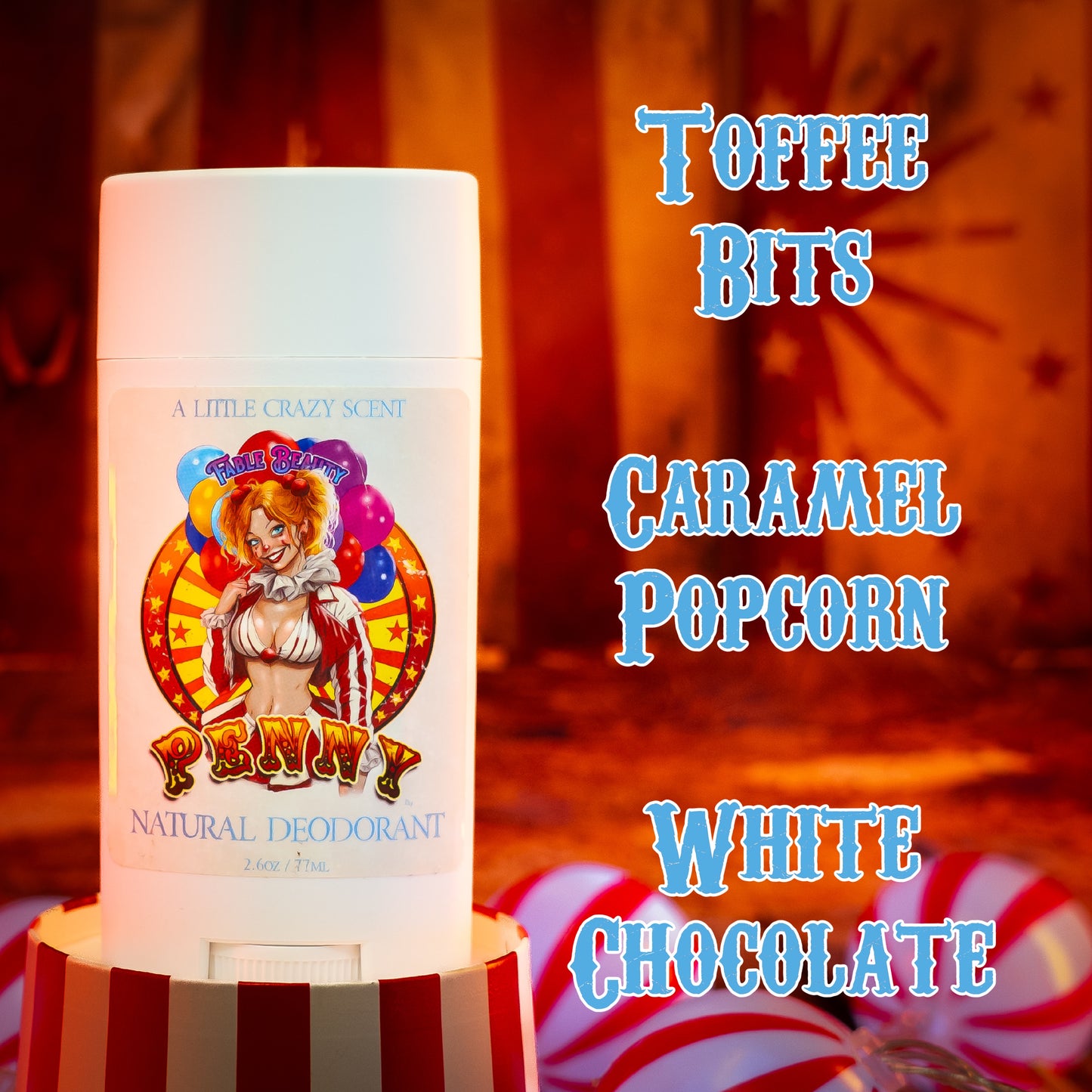 Penny - Natural Deodorant - Toffee Bits, Caramel Popcorn, White Chocolate